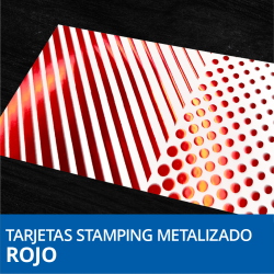 Tarjetas Stamping Metalizado + Soft Touch